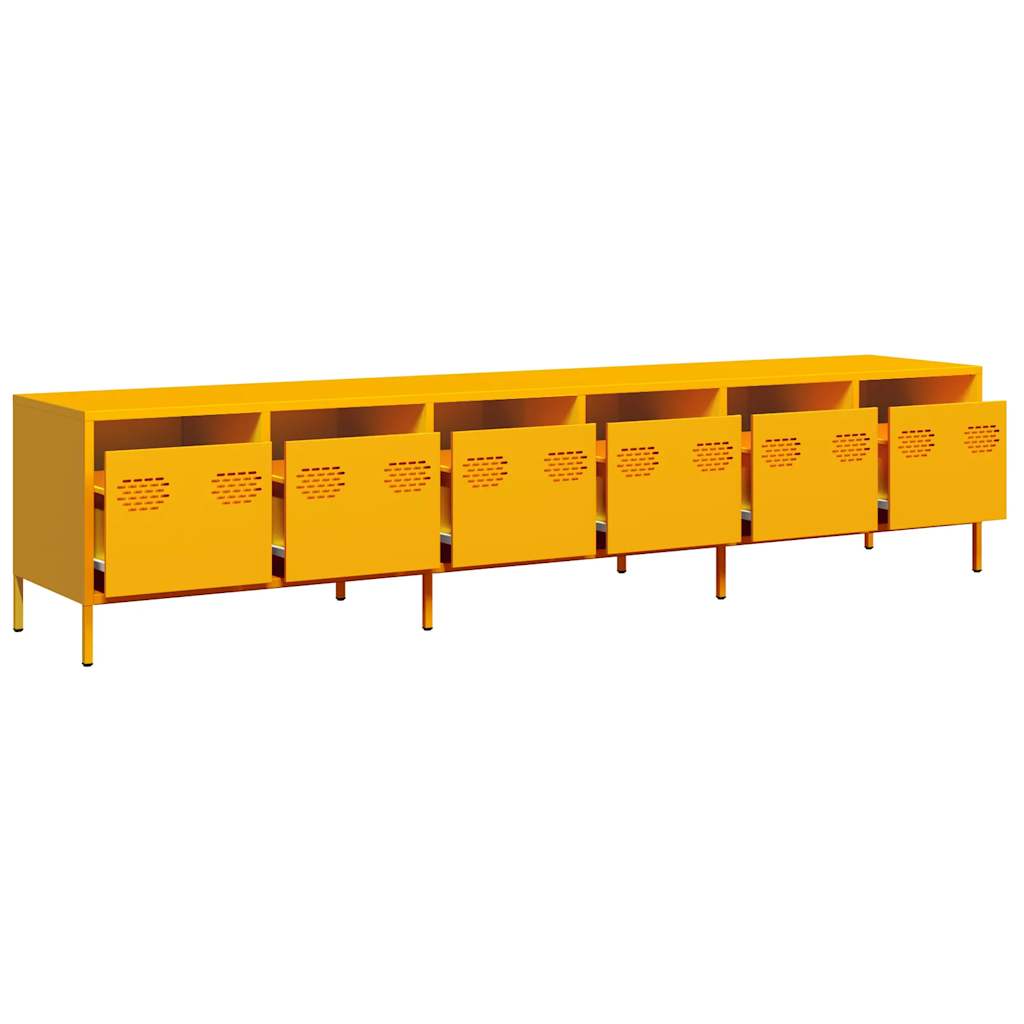 TV Cabinet Mustard Yellow 202x39x43.5 cm Cold-rolled Steel